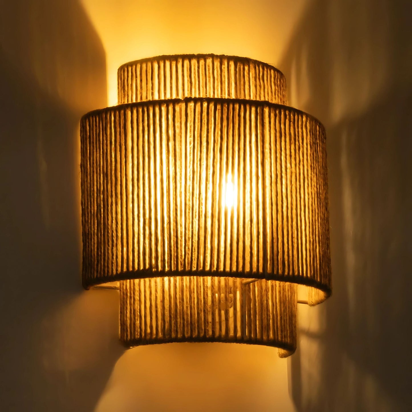 Lampe de chevet bambou rotin