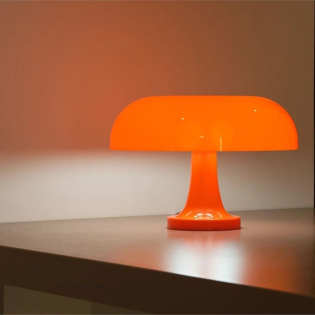 Lampe de chevet Champignon orange