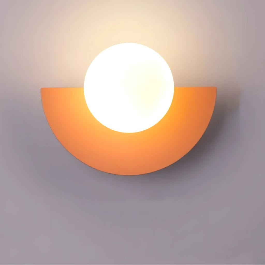 Lampe de chevet Demi lune Orange