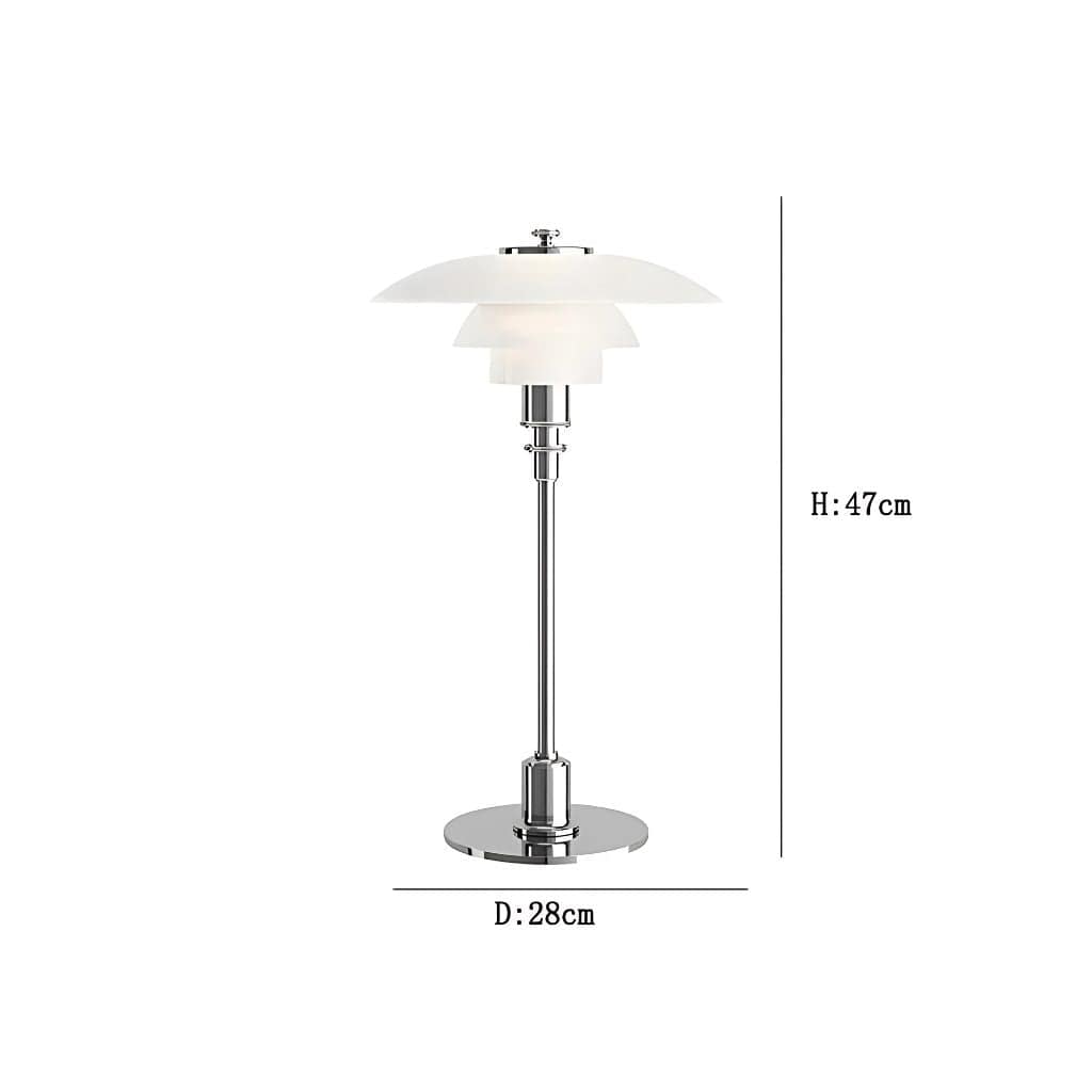 lampe de chevet design luxe Blanc - Argenté / warm light / EU Plug