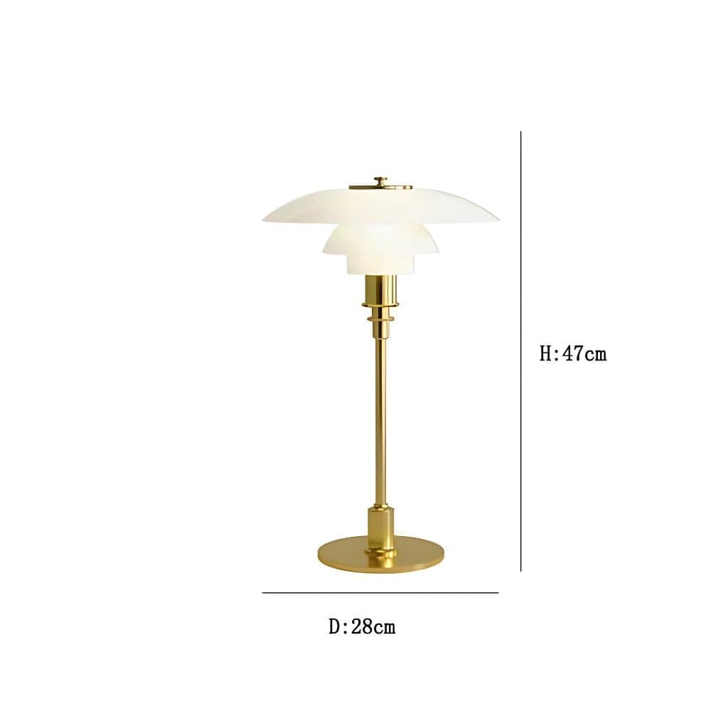 lampe de chevet design luxe Blanc - Doré / warm light / EU Plug