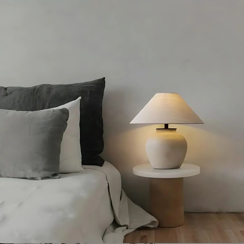 Lampe de chevet en Ceramique Blanc