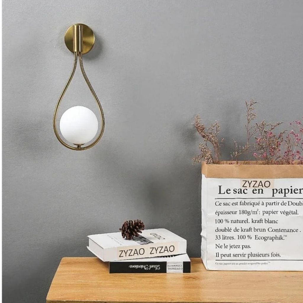 Lampe de chevet en Metal Doré