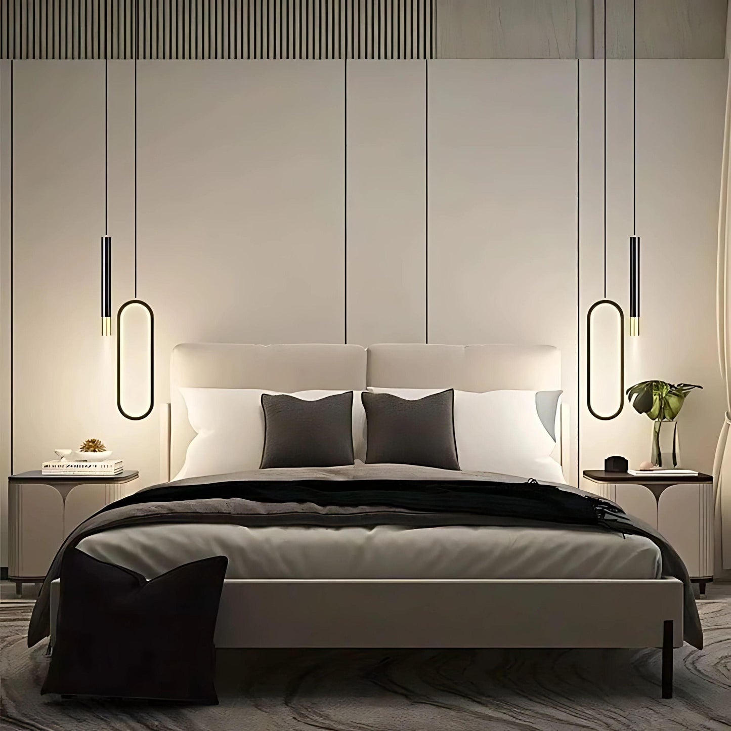 Lampe de chevet forme geometrique