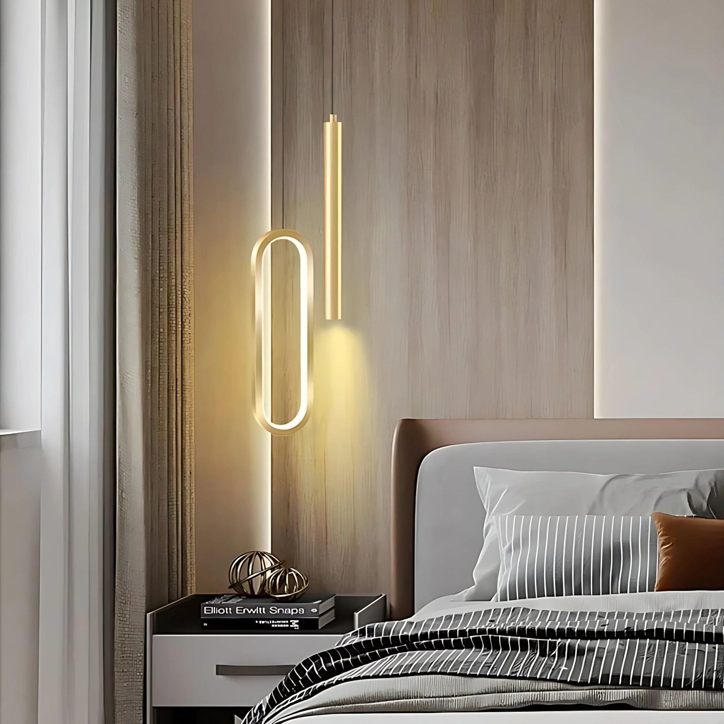 Lampe de chevet forme geometrique