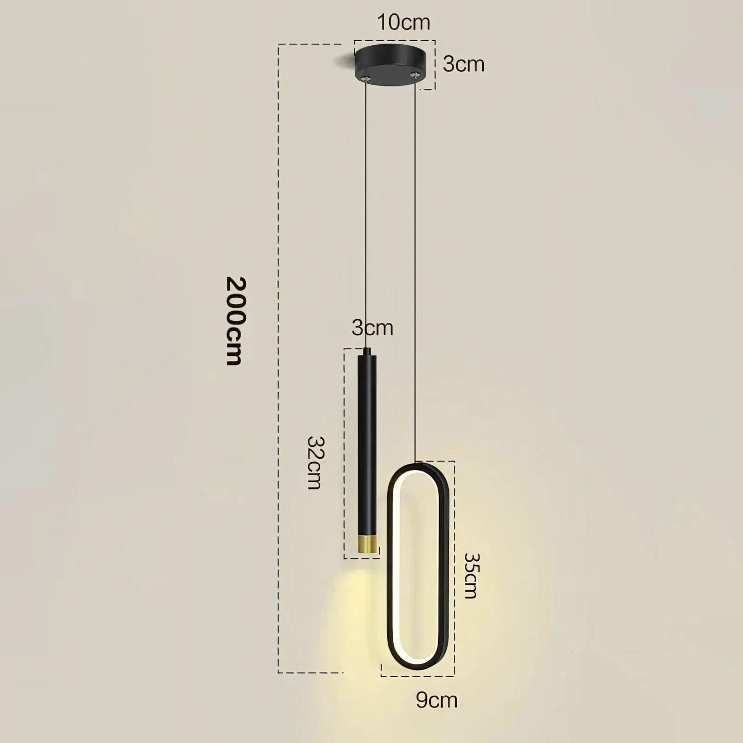Lampe de chevet forme geometrique
