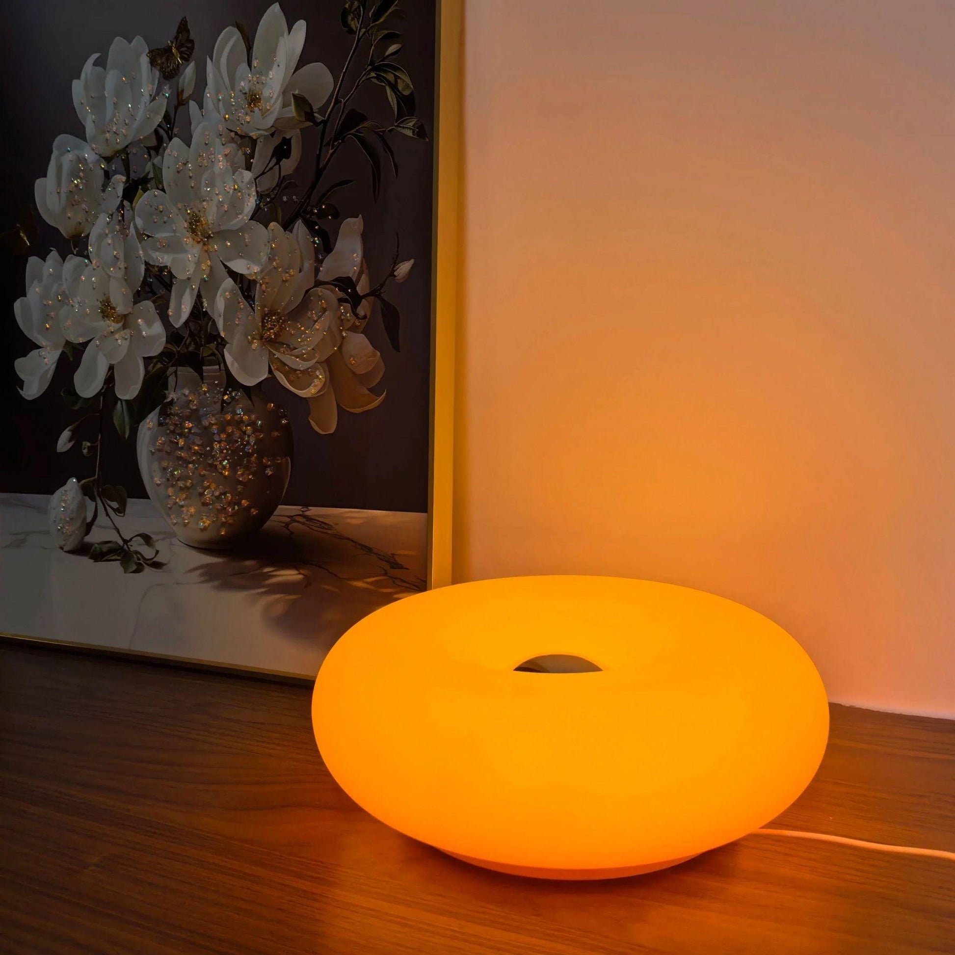 Lampe de chevet LED design Orange
