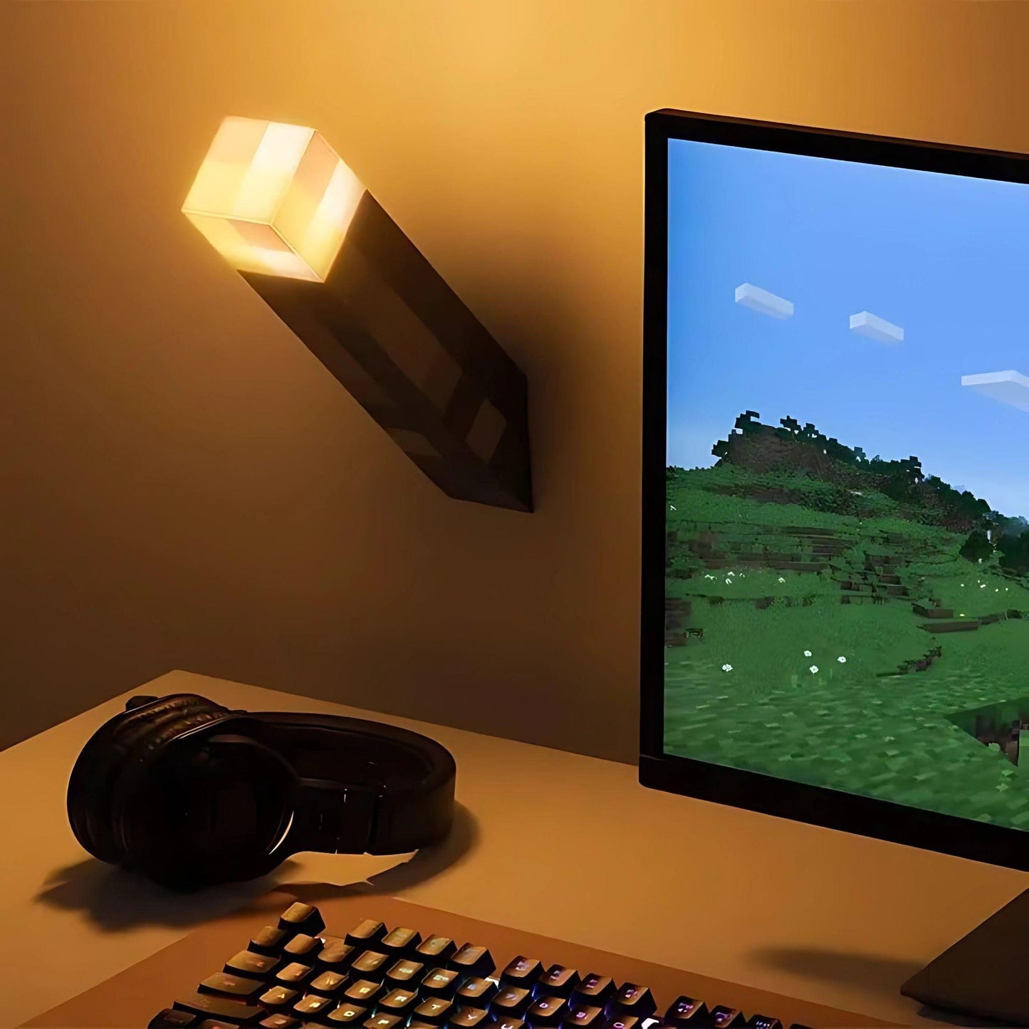 Lampe de chevet minecraft