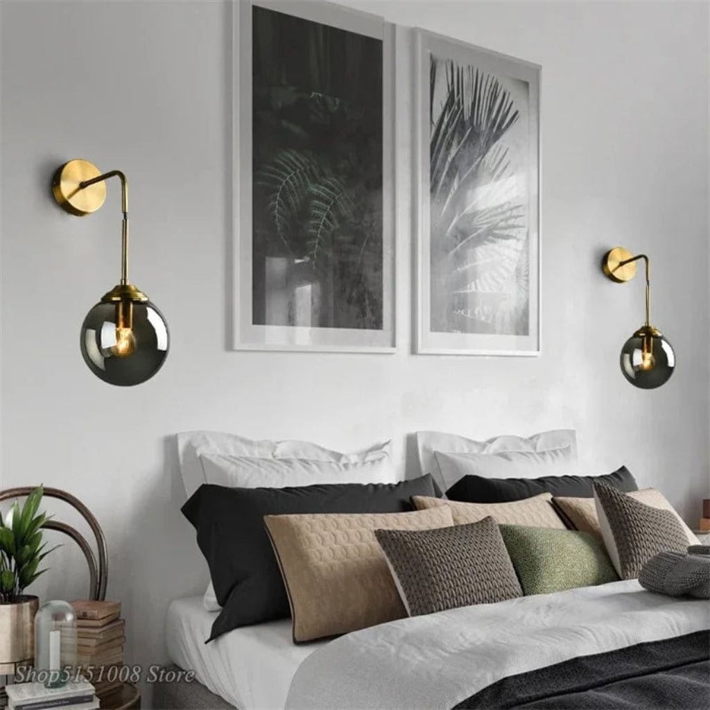 Lampe de chevet Murale Gris fumé