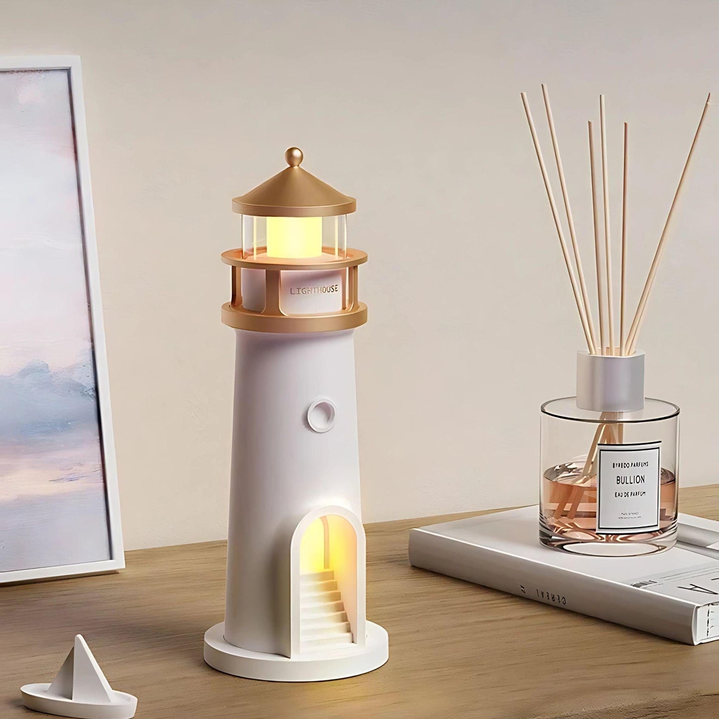 Lampe de chevet phare marin