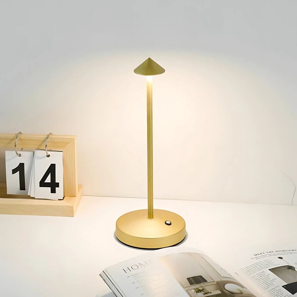 Lampe de chevet rechargeable USB Doré