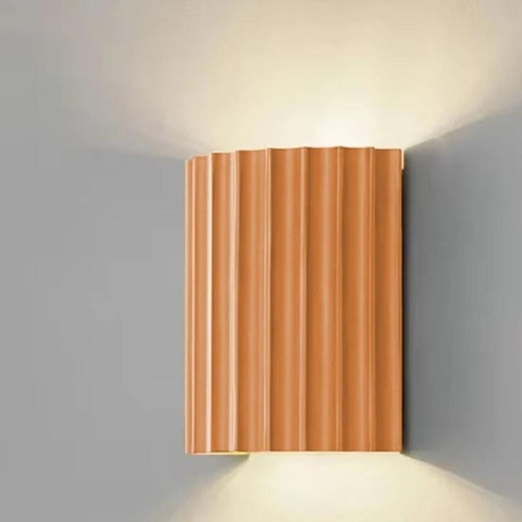Lampe de chevet Resine Orange