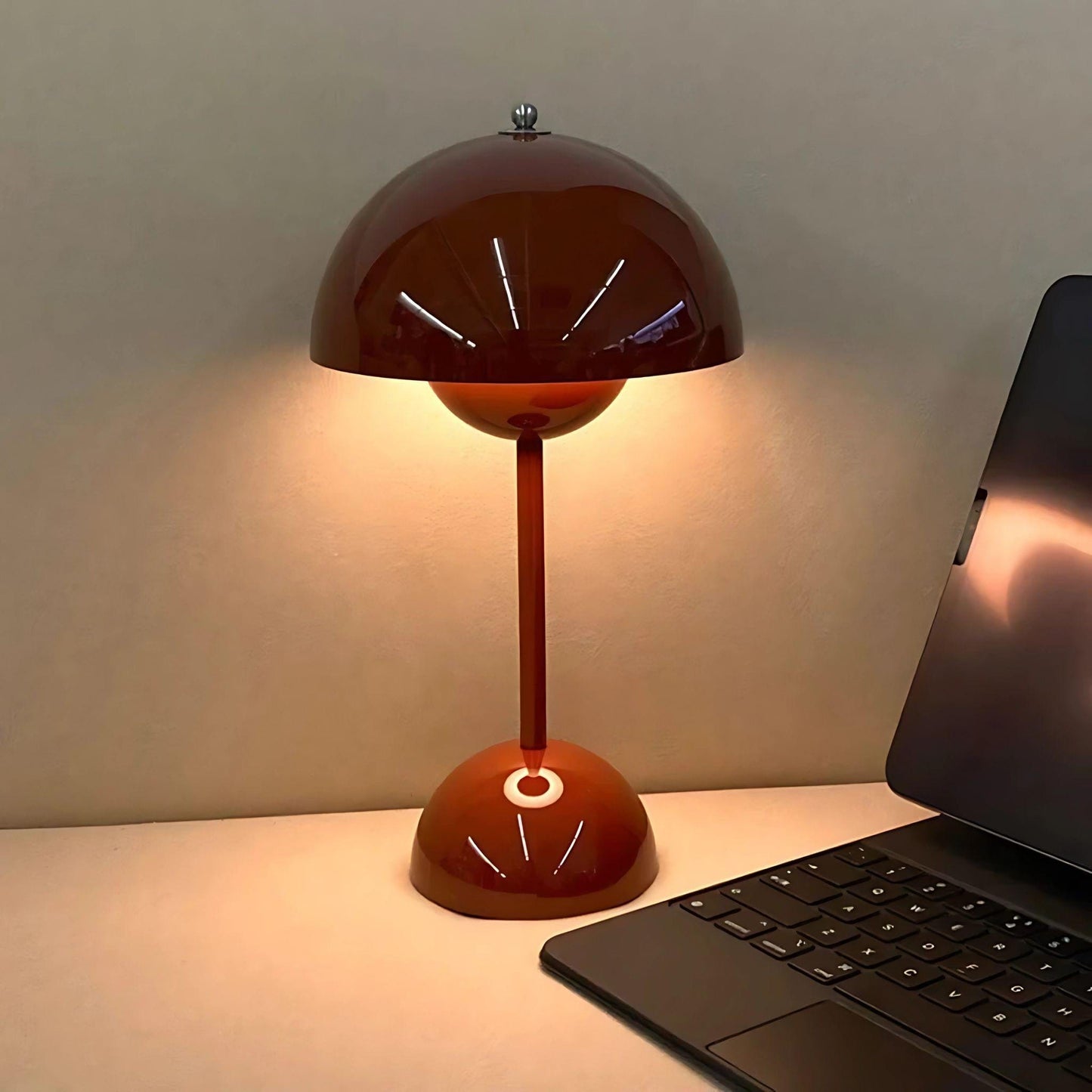 Lampe de chevet rétro chic Rouge