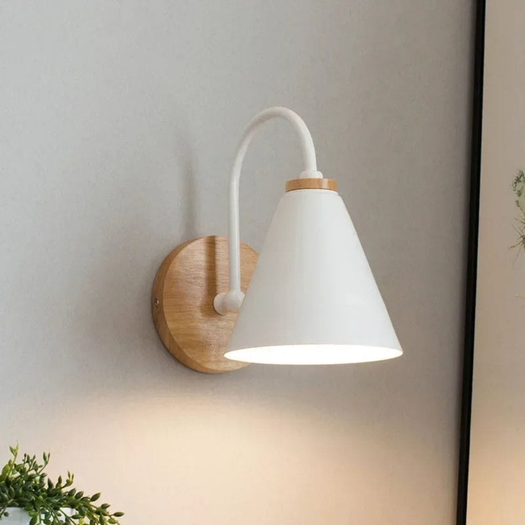 Lampe de chevet style industriel Blanc