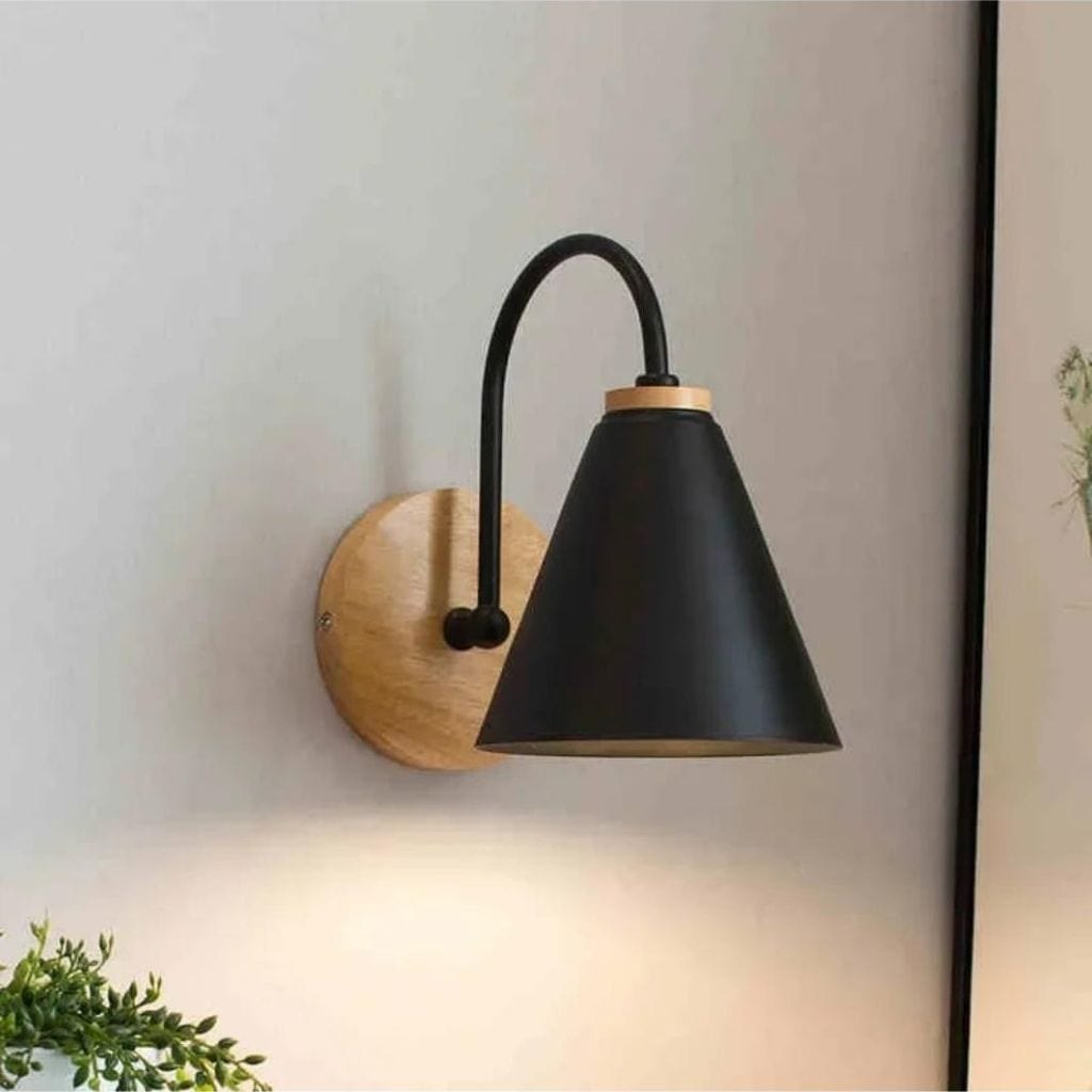 Lampe de chevet style industriel Noir