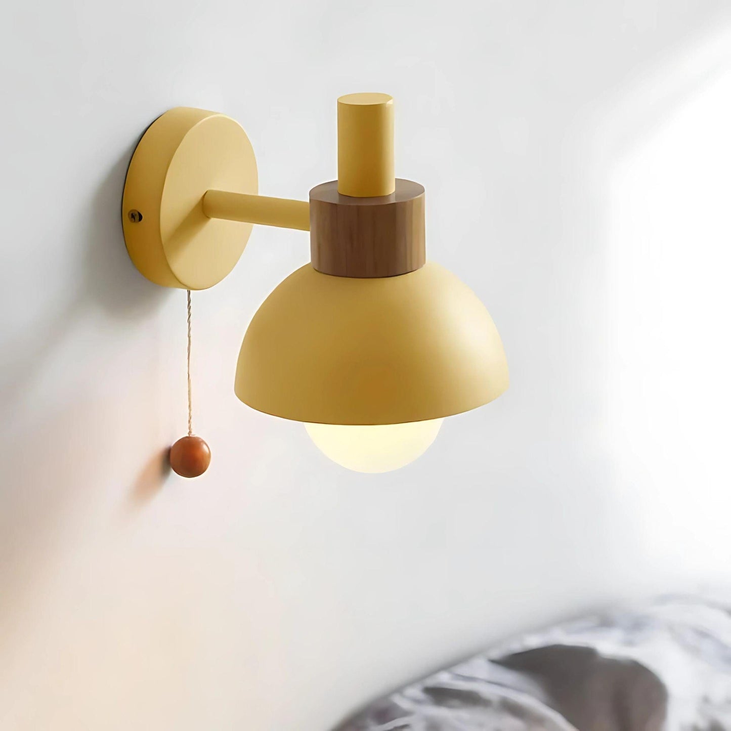 Lampe de chevet style Nordique Jaune