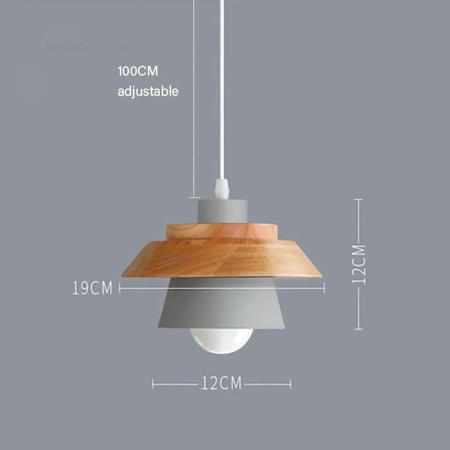 Lampe de chevet Suspendu au plafond Gris