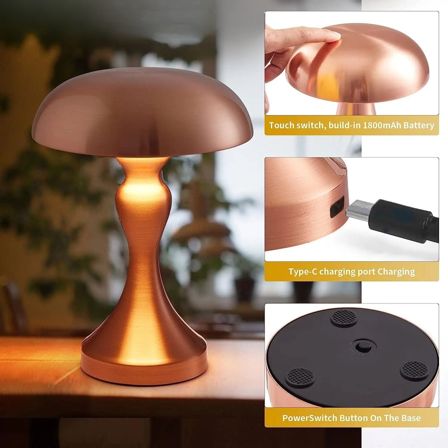 Lampe de chevet Tactile sans fil