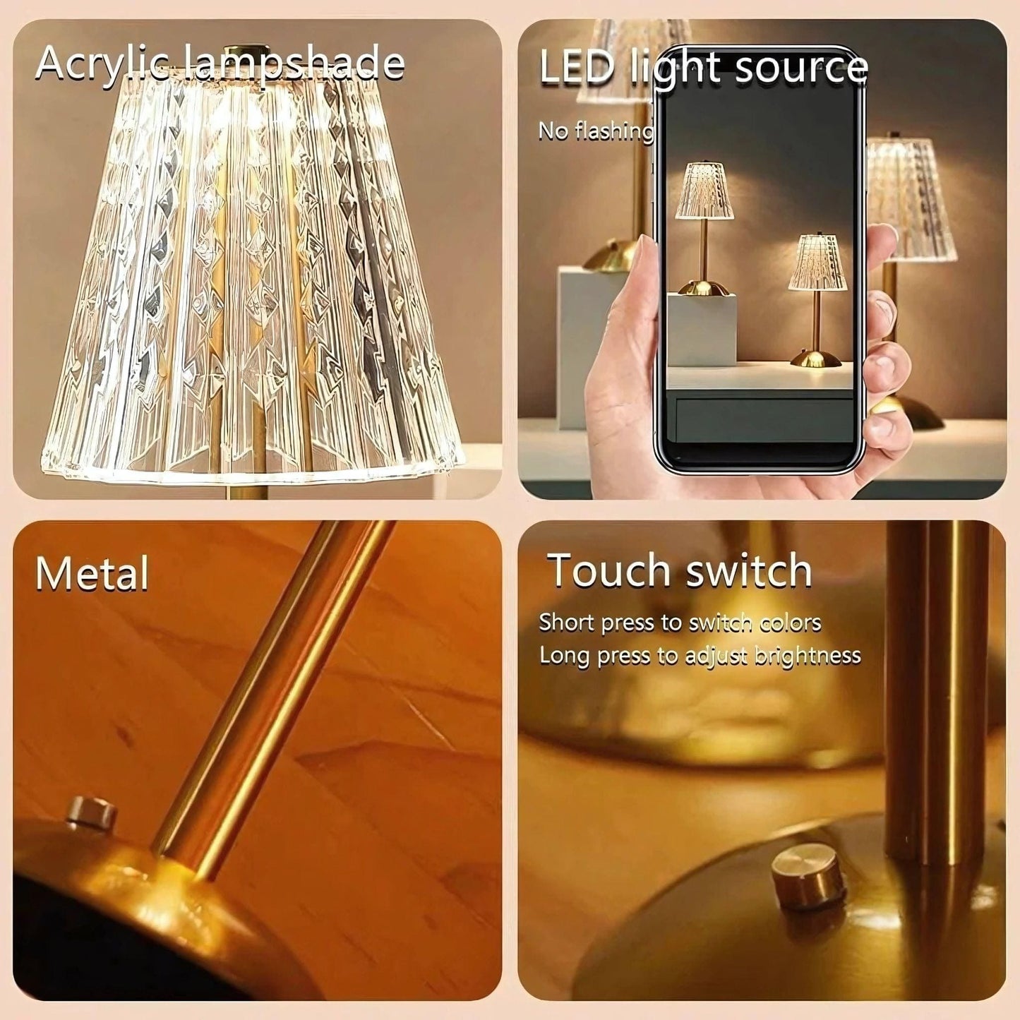 Lampe de chevet Tactile vintage