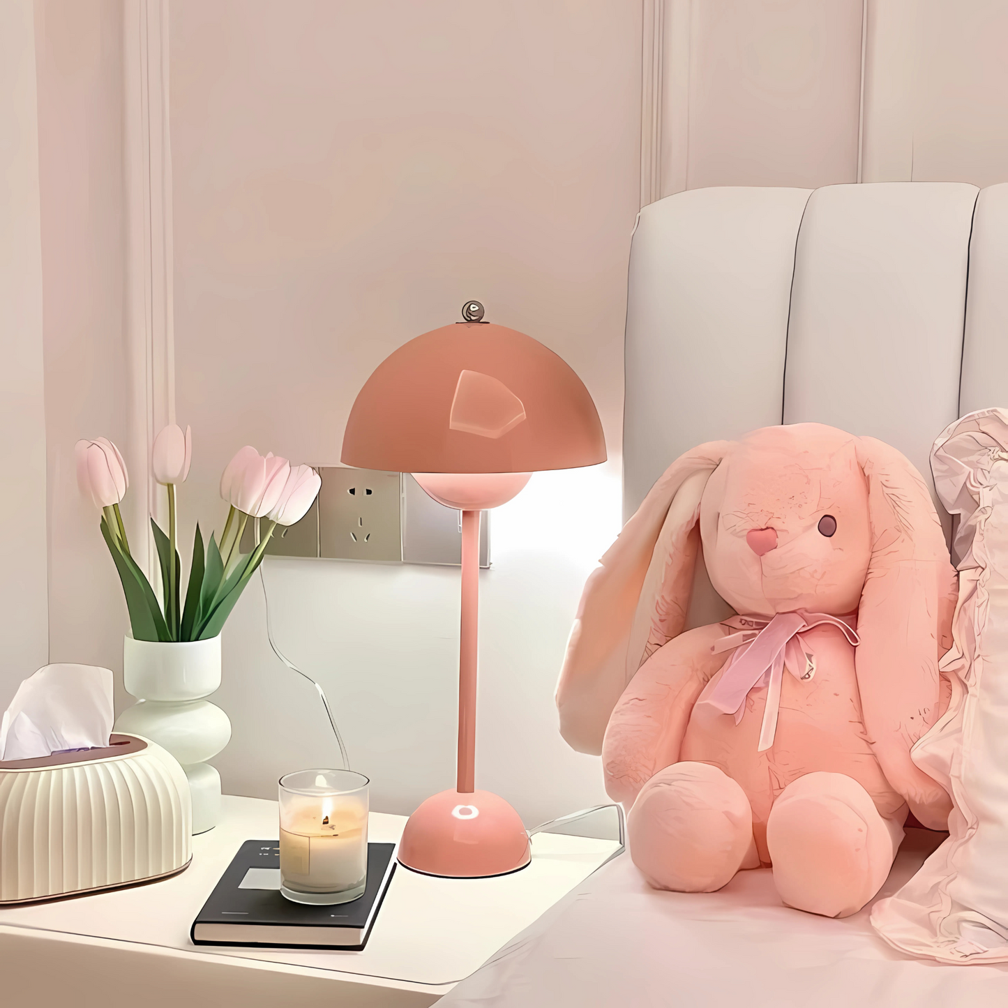 Lampe de chevet rétro chic colorée brillante