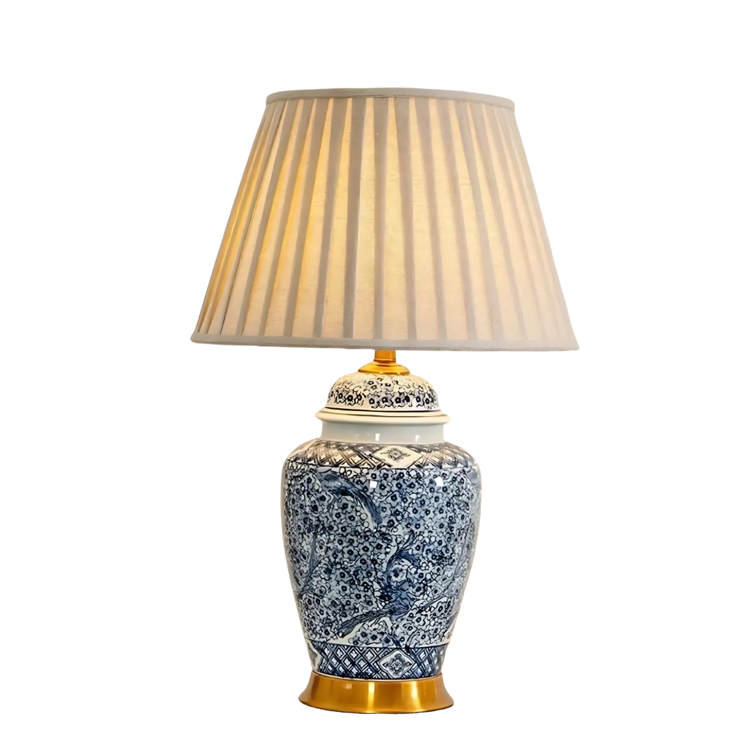 Lampe de chevet en céramique avec abat-jour IllumeNest