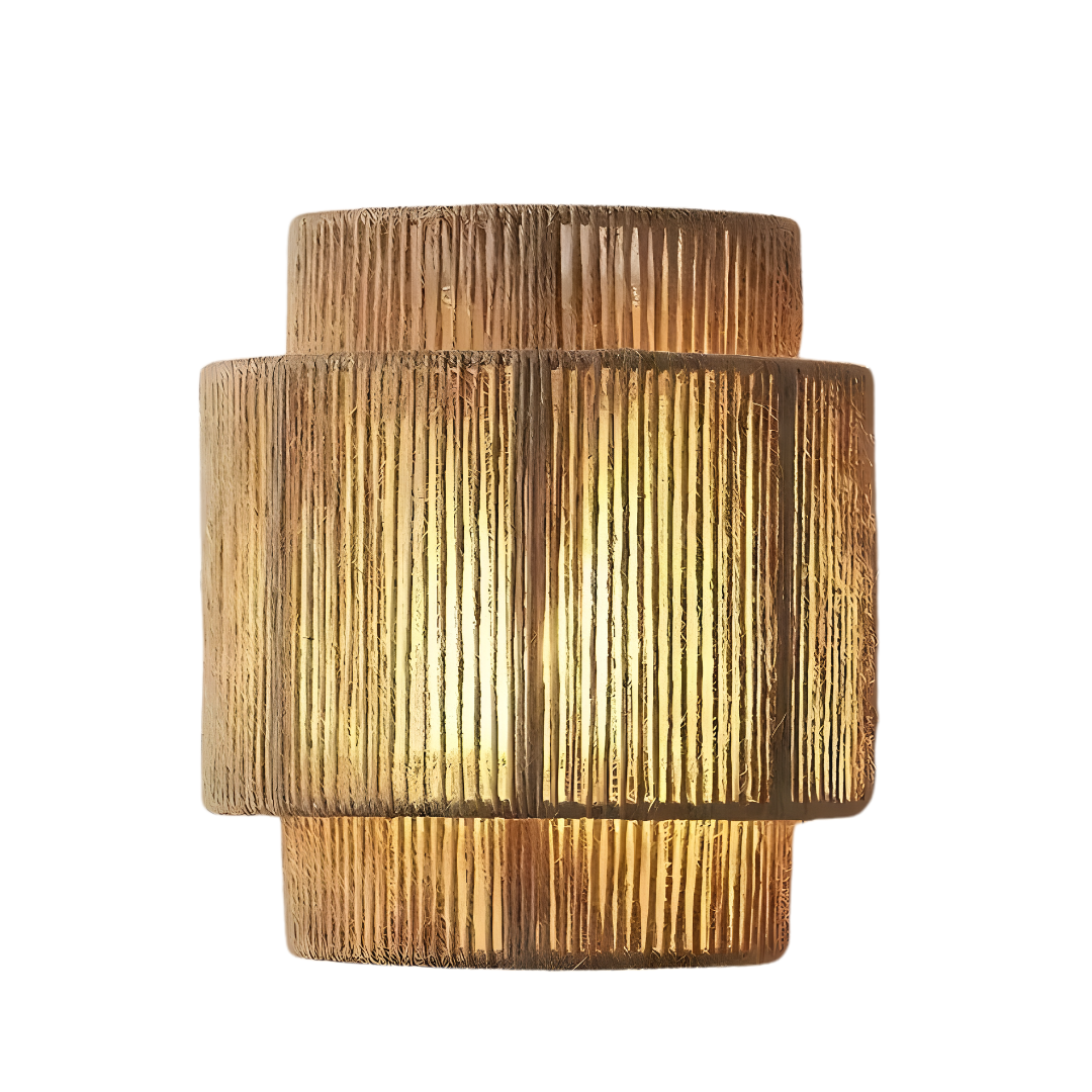 Lampe de chevet bambou rotin IllumeNest