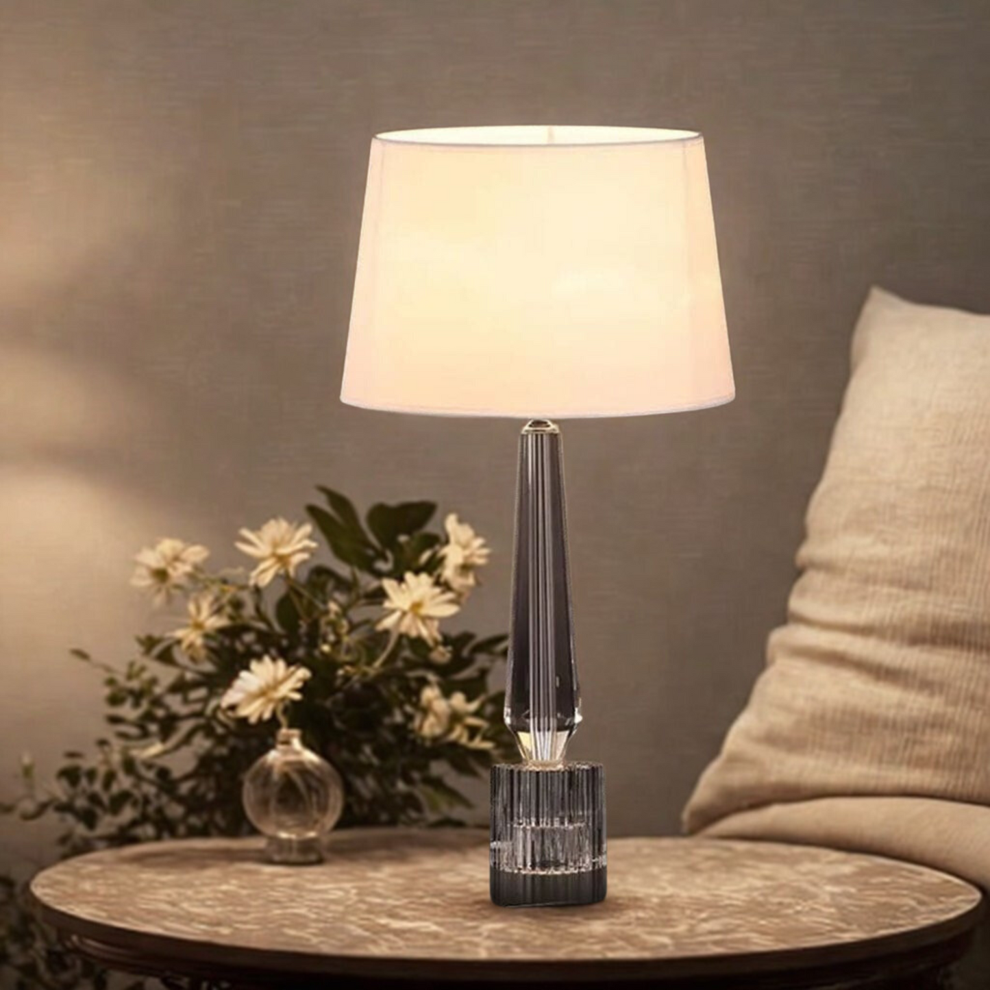 Lampe de chevet en cristal
