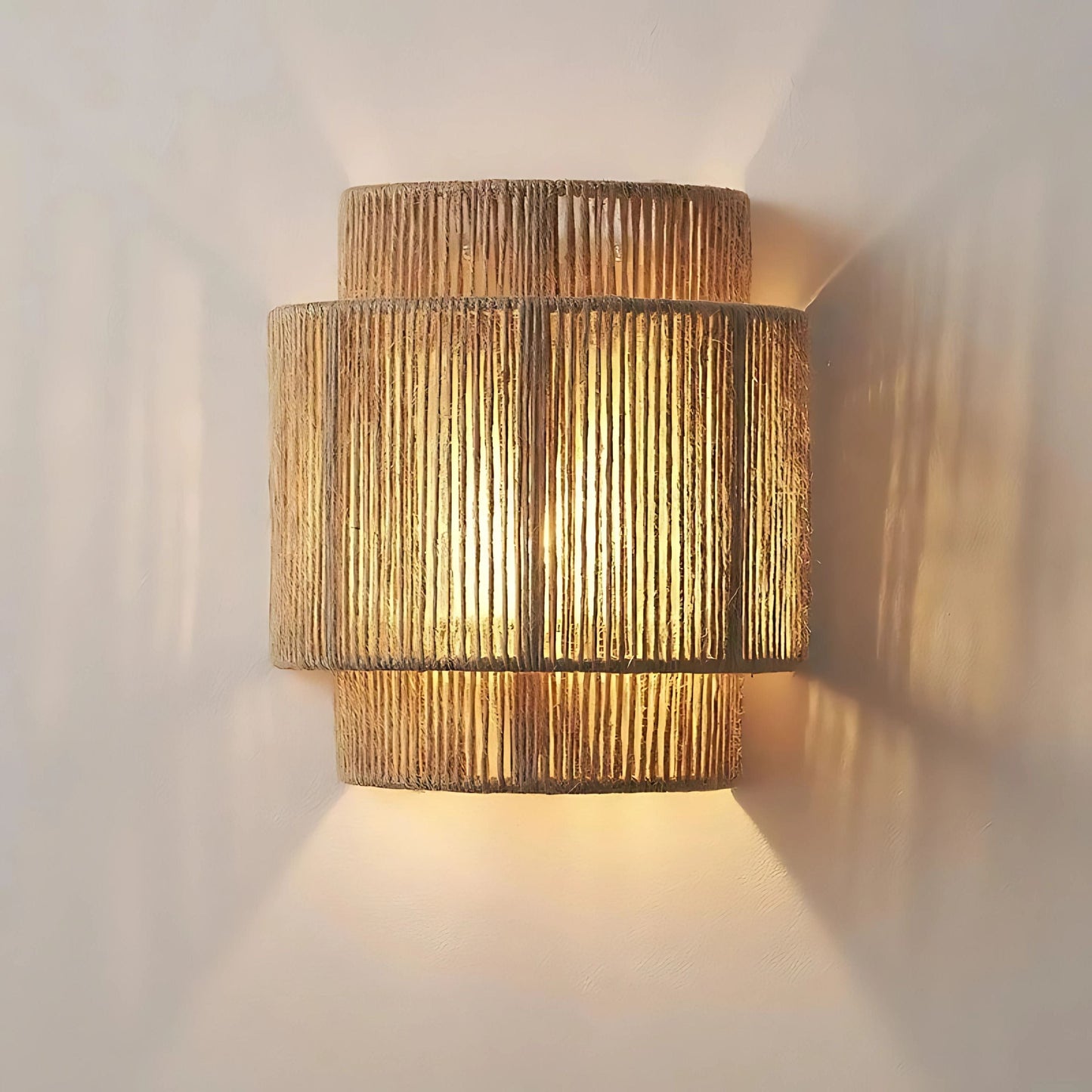 Lampe de chevet bambou rotin