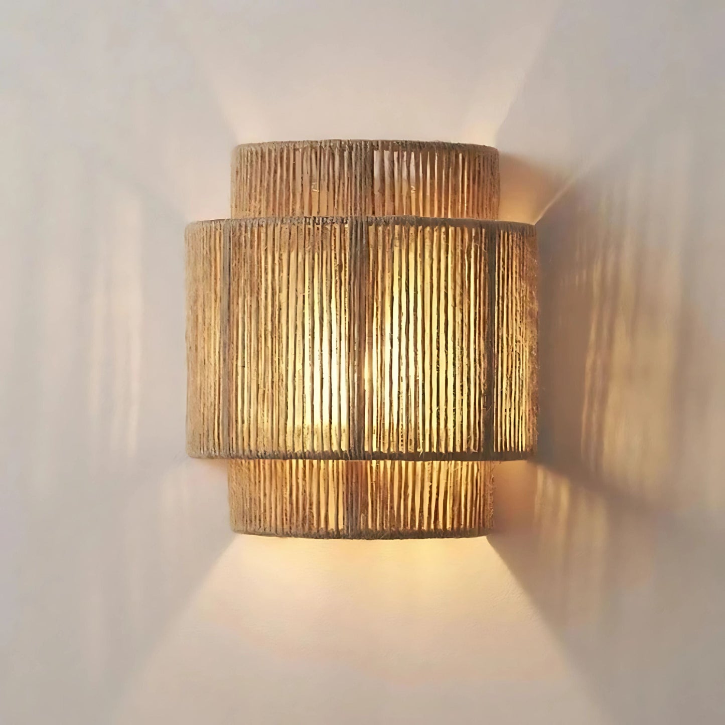 Lampe de chevet bambou rotin