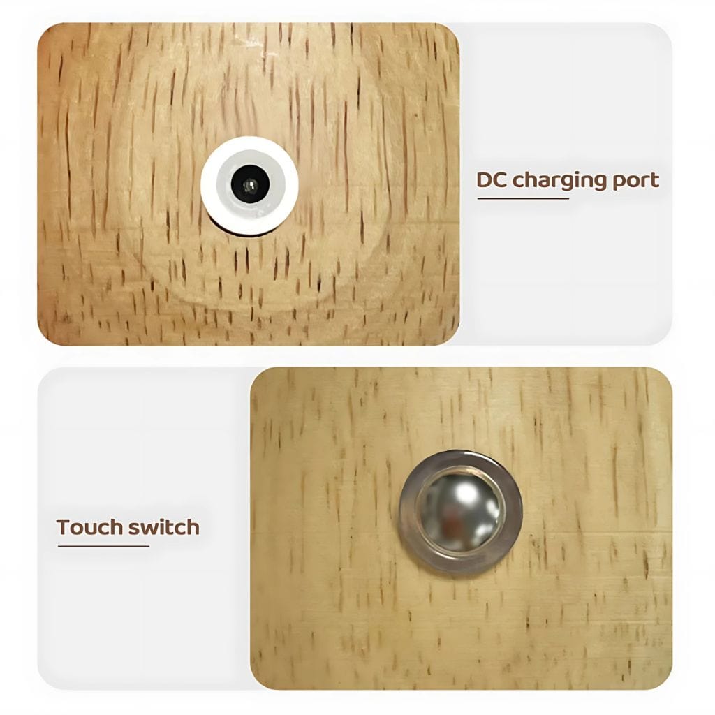 Lampe de chevet en bois