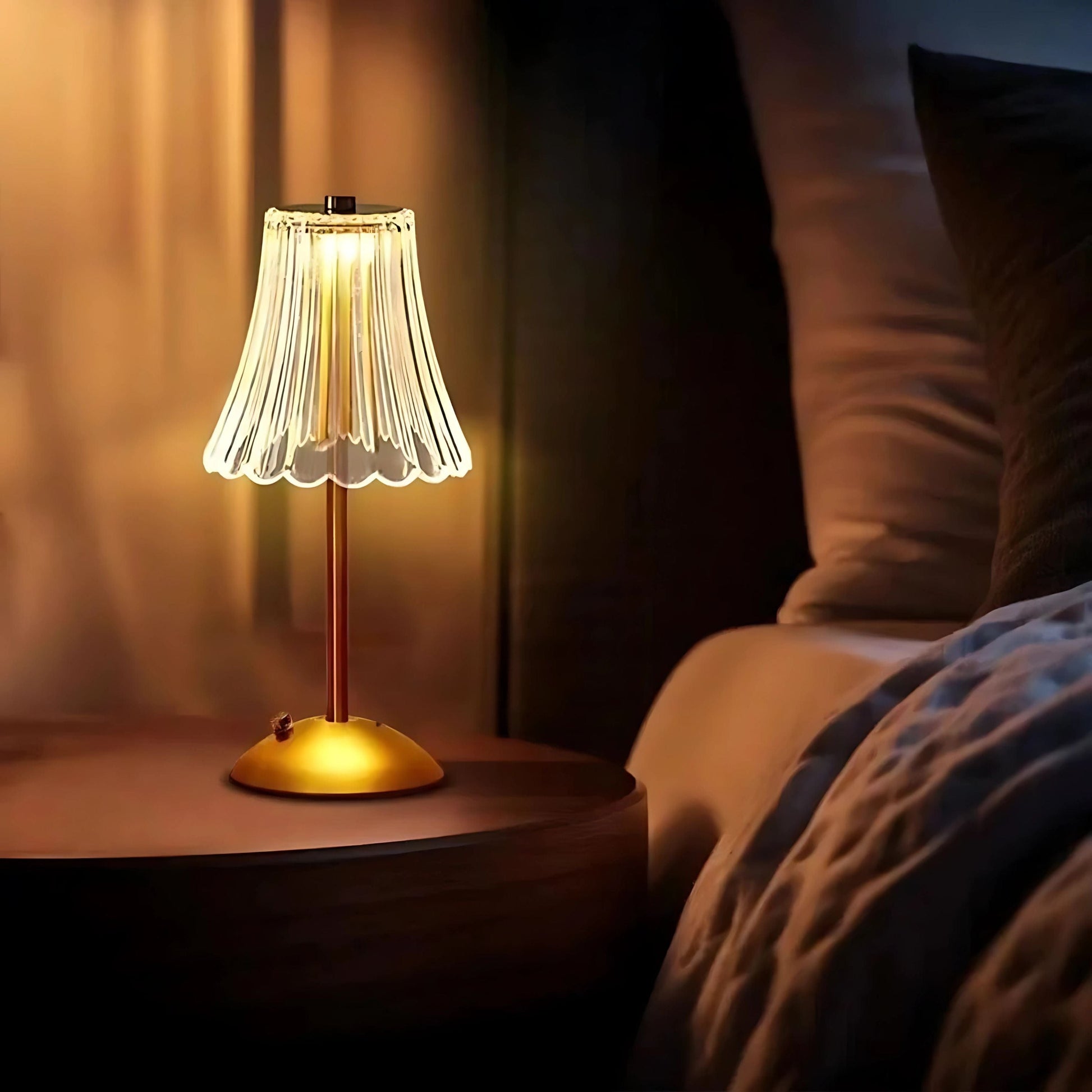 Lampe de chevet en Verre vintage