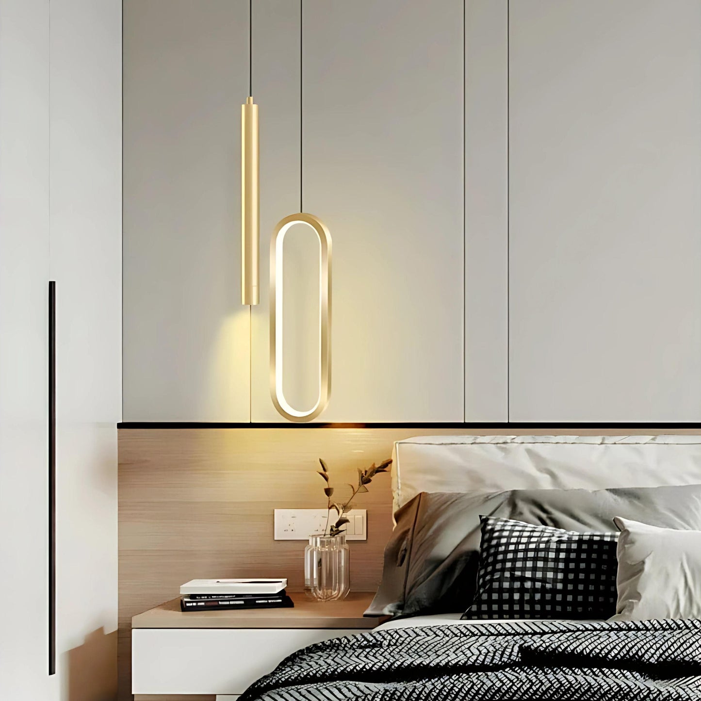 Lampe de chevet forme geometrique