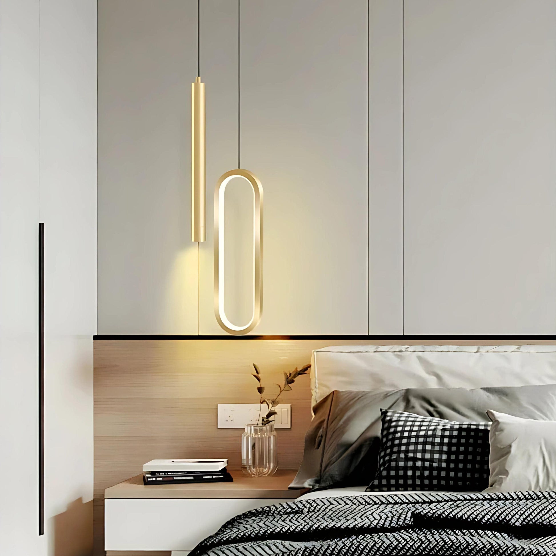Lampe de chevet forme geometrique