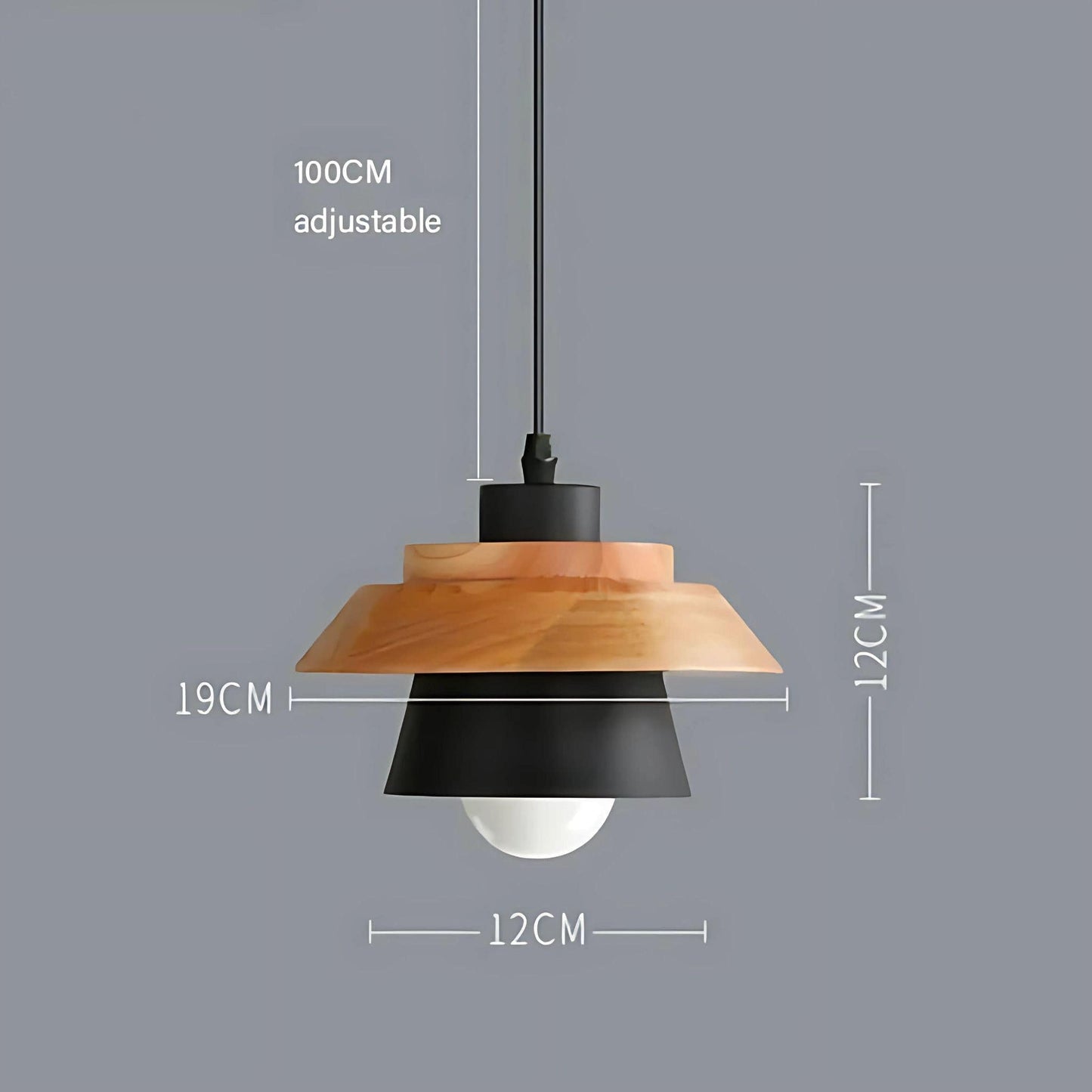 Lampe de chevet Suspendu au plafond Noir