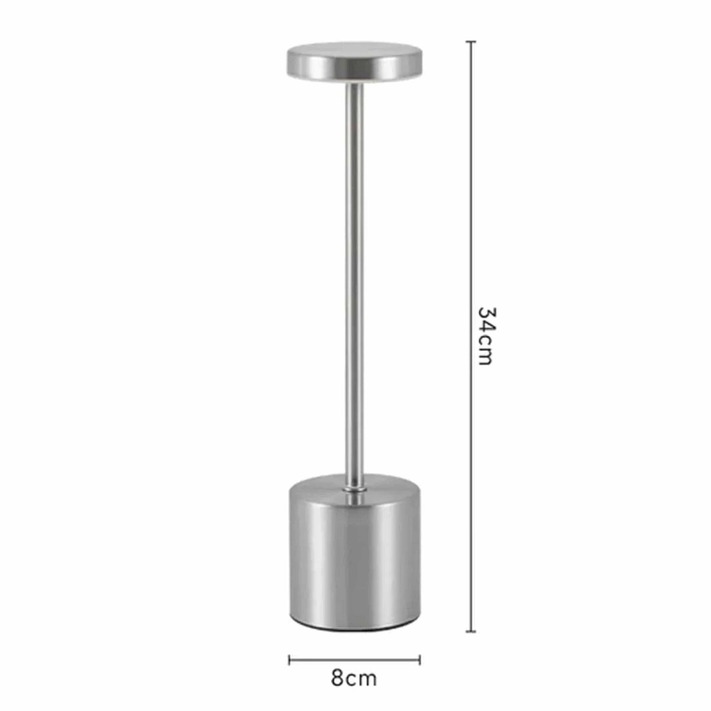 Lampe de chevet tactile intensité variable Argenté