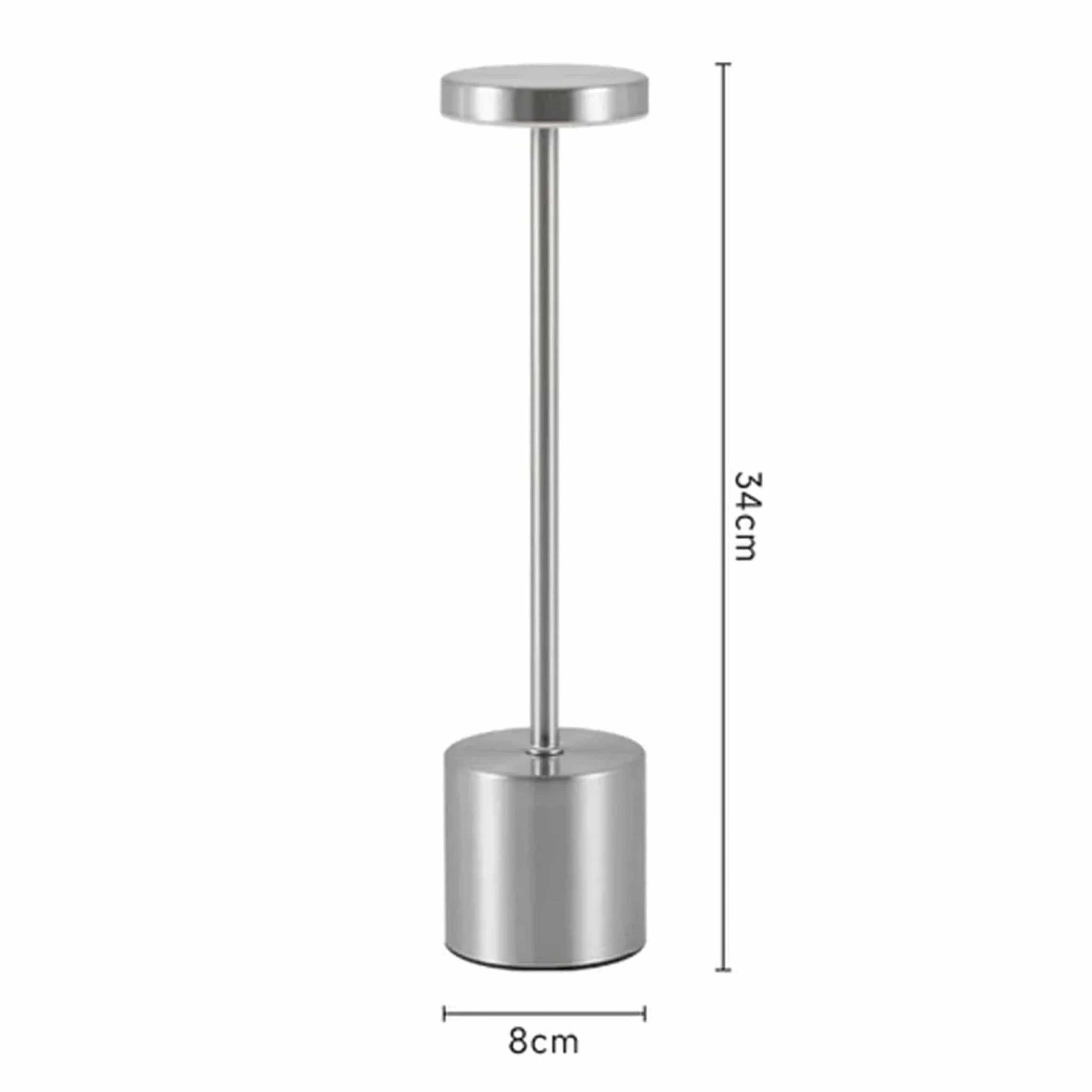 Lampe de chevet tactile intensité variable Argenté