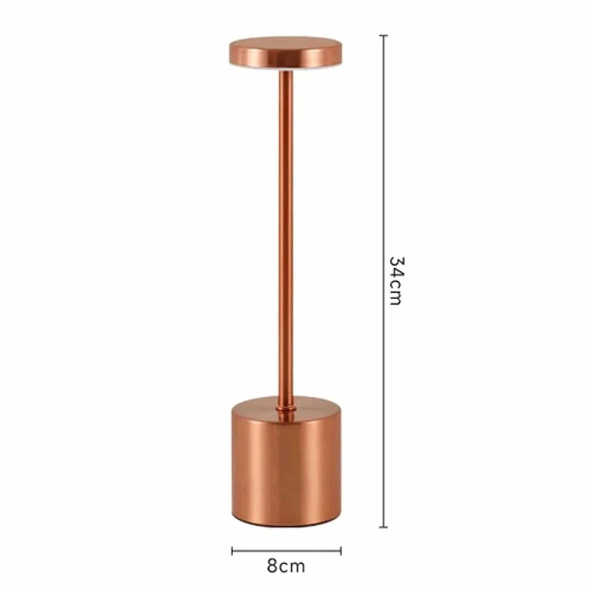 Lampe de chevet tactile intensité variable Cuivre