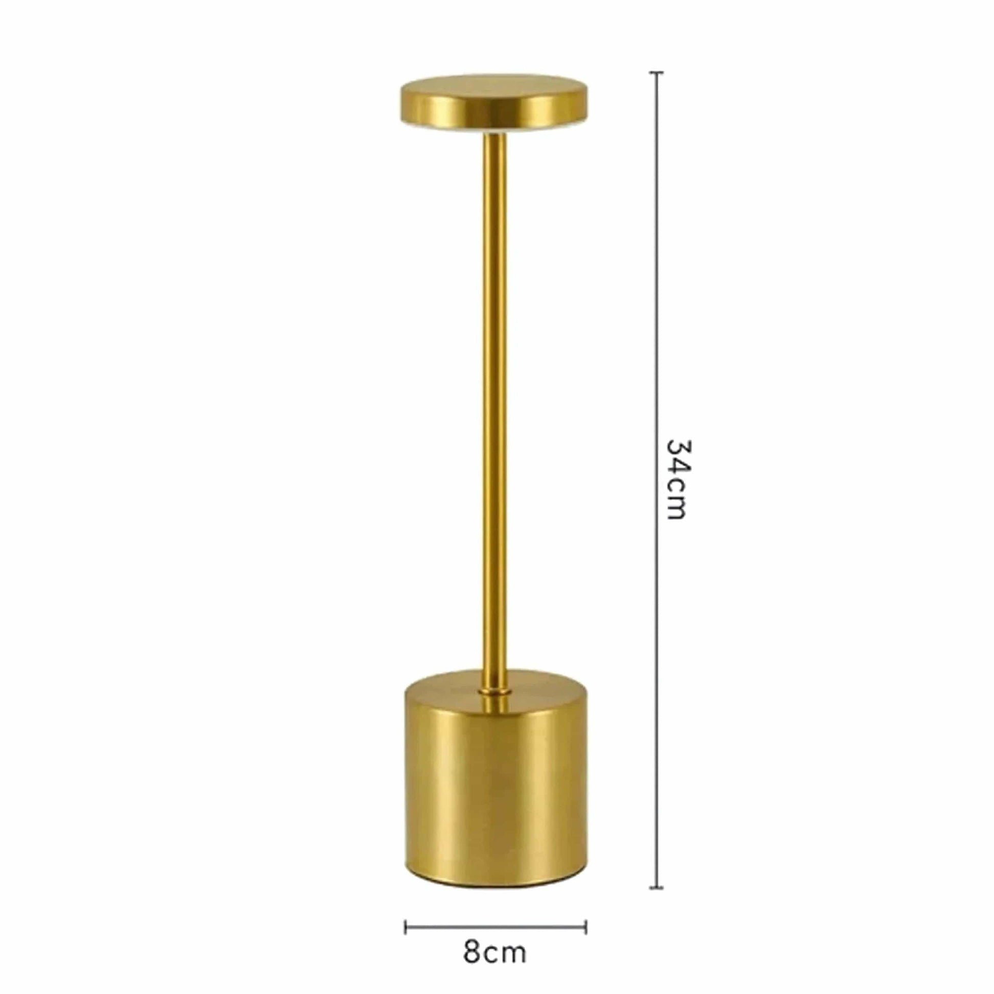 Lampe de chevet tactile intensité variable Dorée
