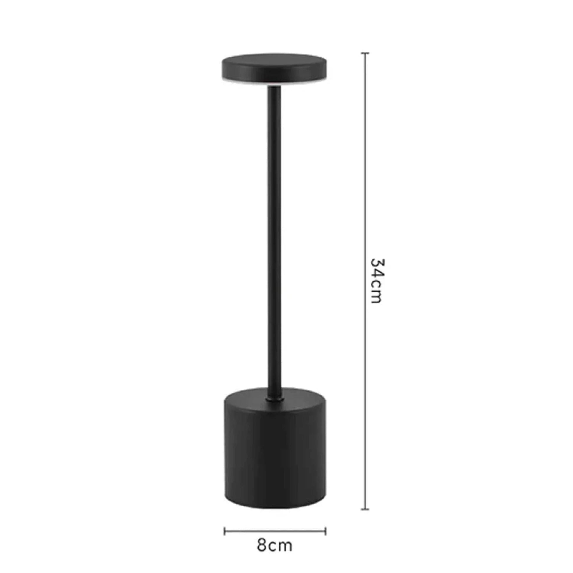 Lampe de chevet tactile intensité variable Noir